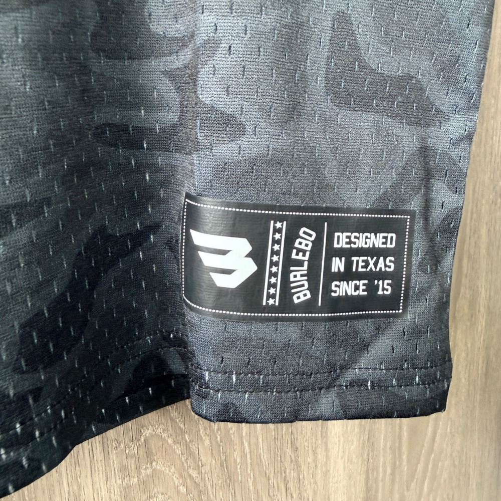 Burlebo Basketball Jersey Boy 8 Black Camo Outdoors 15 Sporty Streetwear - Picture 3 of 8